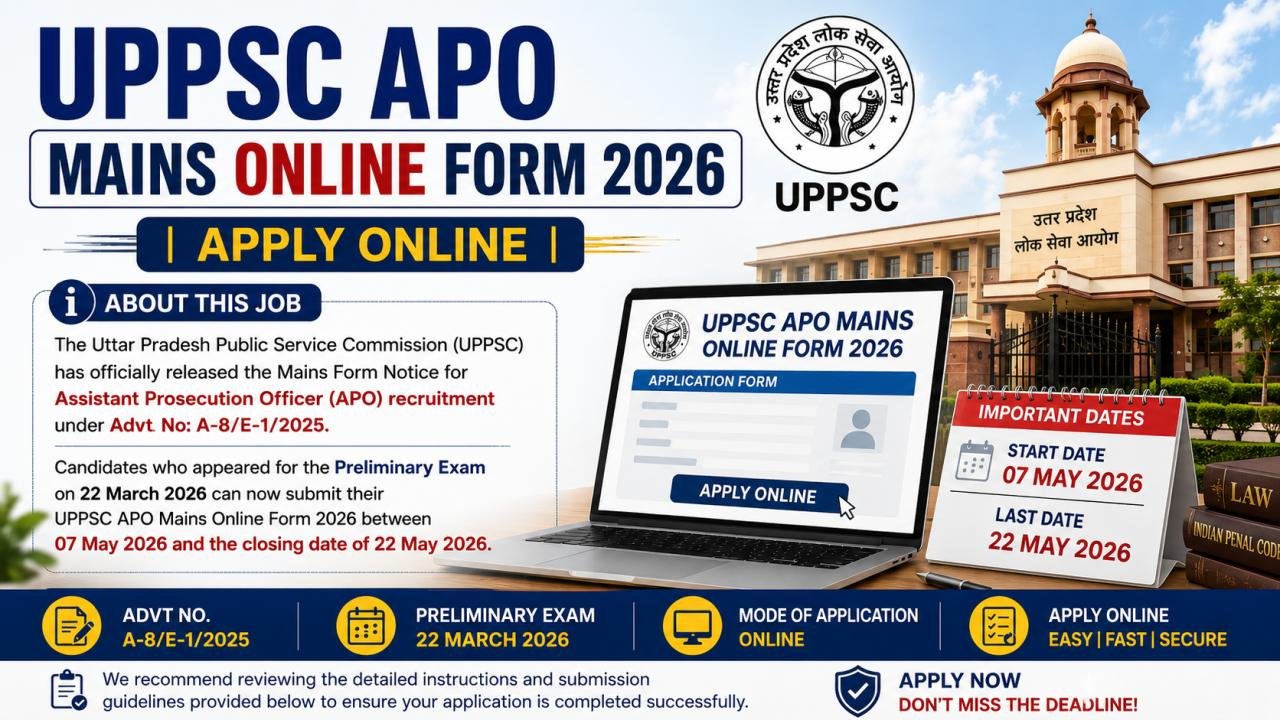 UPPSC APO Mains Online Form 2026 | Apply Online